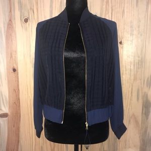 Dark Blue Dress Bomber